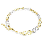 Dextera necklace Round cut, Chain, White, Mixed metal finish