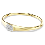 Dextera bangle Round cut, White, Gold-tone plated