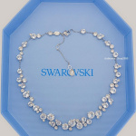 Constella necklace Round cut, White, Rhodium plated