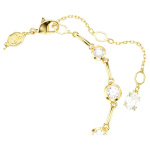 Imber Tennis bracelet Mixed round cuts, White, Gold-tone plated