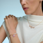 Teddy bracelet Bear, Pink, Rose gold-tone plated