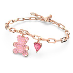 Teddy bracelet, Pink, Rose gold-tone plated