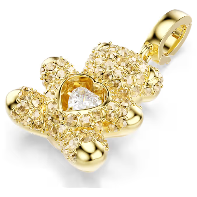 Idyllia charm Mixed cuts, Teddy, Gold tone, Gold-tone plated