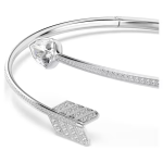 Idyllia choker Mixed cuts, Arrow, White, Rhodium plated