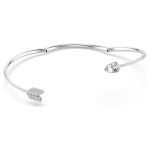 Idyllia choker Mixed cuts, Arrow, White, Rhodium plated