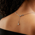 Constella pendant Round cut, White, Rhodium plated