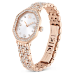 Dextera octagon watch Swiss Made, Metal bracelet, Gold tone, Rose gold-tone finish