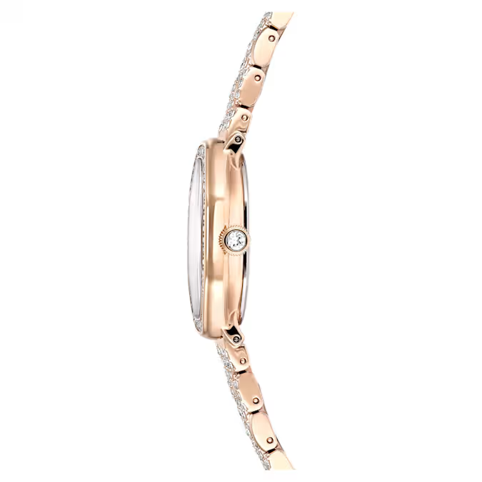 Dextera octagon watch Swiss Made, Metal bracelet, Gold tone, Rose gold-tone finish