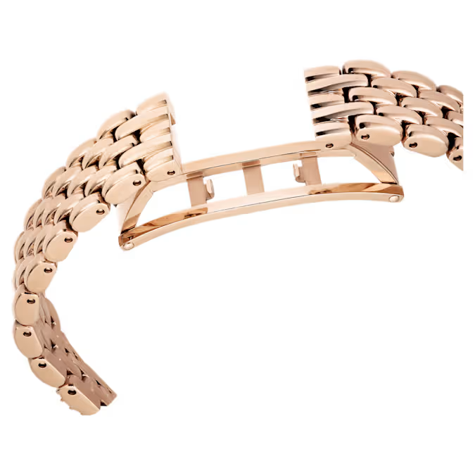 Dextera octagon watch Swiss Made, Metal bracelet, Gold tone, Rose gold-tone finish