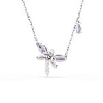 Ariana Grande x Swarovski pendant, Mixed cuts, Dragonfly, Multicolored, Rhodium plated