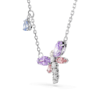 Ariana Grande x Swarovski pendant, Mixed cuts, Dragonfly, Multicolored, Rhodium plated