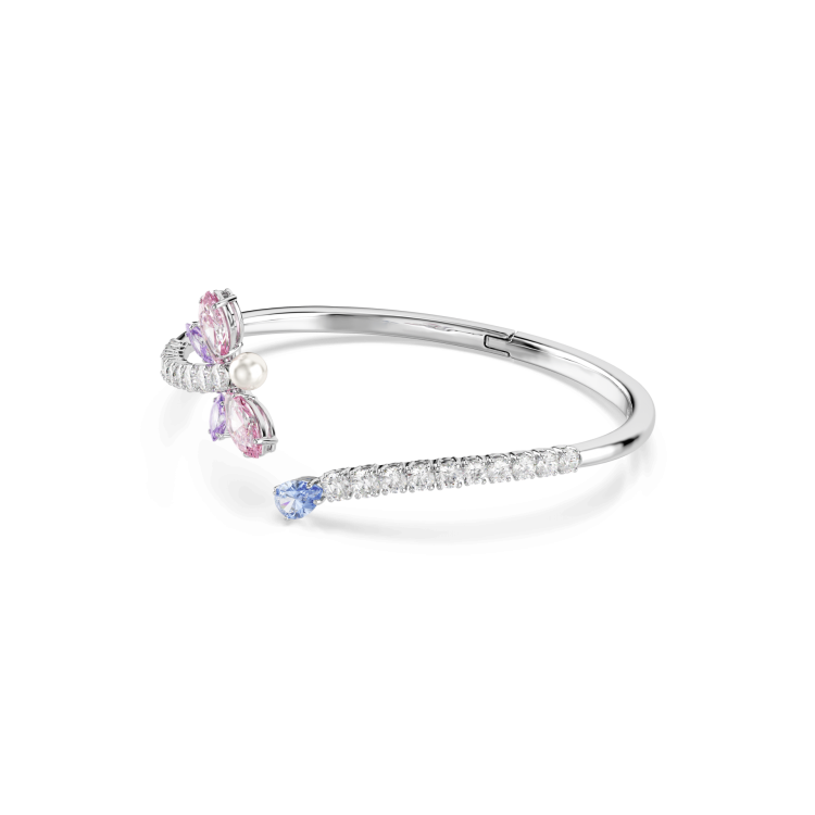 Ariana Grande x Swarovski bangle, Mixed cuts, Dragonfly, Multicolored, Rhodium plated