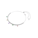 Ariana Grande x Swarovski Tennis necklace, Mixed cuts, Multicolored, Rhodium plated