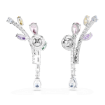 Ariana Grande x Swarovski drop earrings, Mixed cuts, Multicolored, Rhodium plated