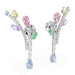 Ariana Grande x Swarovski drop earrings, Mixed cuts, Multicolored, Rhodium plated