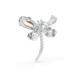 Ariana Grande x Swarovski pendant and brooch, Mixed cuts, Dragonfly, Green, Rhodium plated