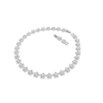 Ariana Grande x Swarovski necklace, Round cut, Flower, White, Rhodium plated