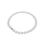 Ariana Grande x Swarovski necklace, Round cut, Flower, White, Rhodium plated