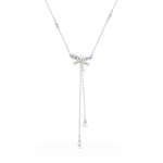Ariana Grande x Swarovski Y necklace, Mixed cuts, Dragonfly, Multicolored, Rhodium plated