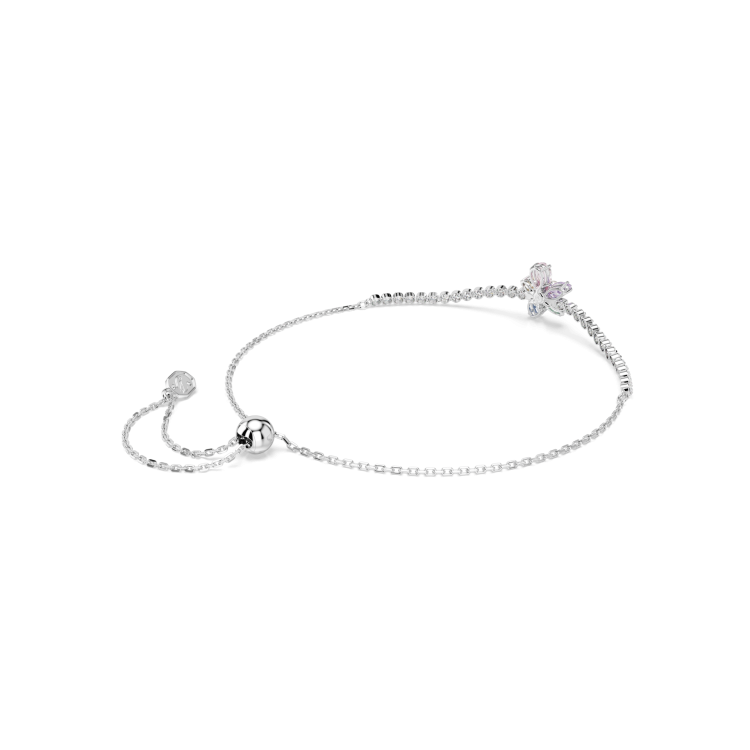 Ariana Grande x Swarovski bracelet, Mixed cuts, Flower, Multicolored, Rhodium plated