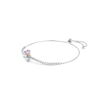 Ariana Grande x Swarovski bracelet, Mixed cuts, Flower, Multicolored, Rhodium plated