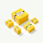 Minions King Bob pendant Pavé, Multicolored, Gold-tone plated