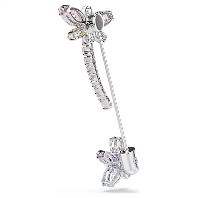 Ariana Grande x Swarovski brooch, Mixed cuts, Dragonfly, Multicolored, Rhodium plated