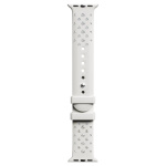 Watch strap Silicone with stitching, Gray, Stainless steel