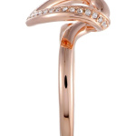 Swarovski Cupidon Rose Gold Plated Clear Crystal Pavé Heart Womens Ring