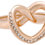 Swarovski Cupidon Rose Gold Plated Clear Crystal Pavé Heart Womens Ring