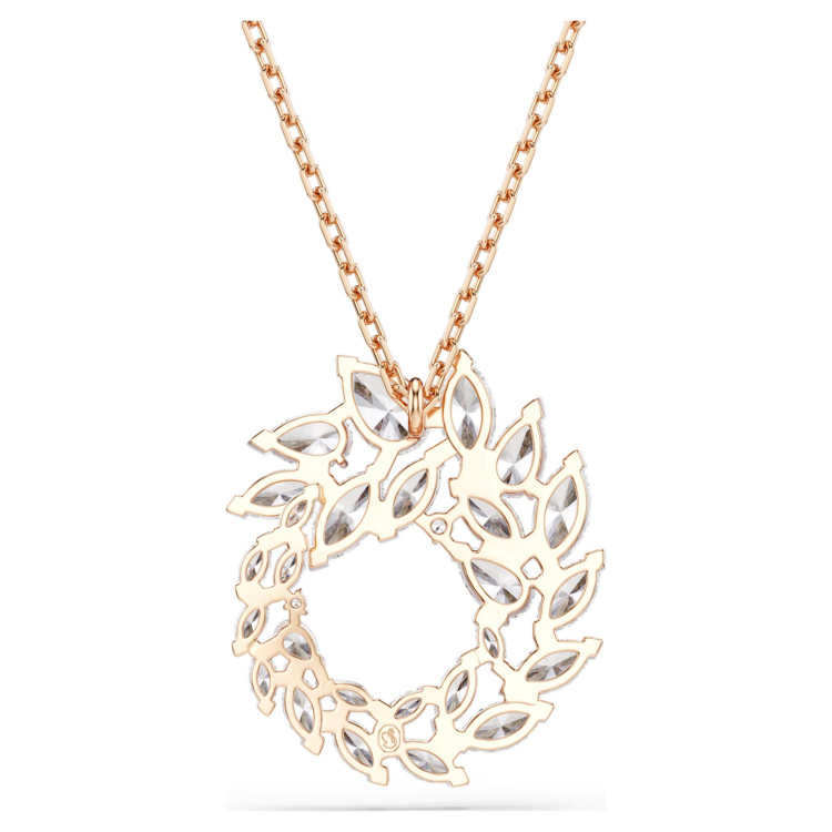 Mesmera pendant Marquise cut, White, 18K rose gold finish