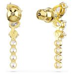 Mesmera drop earrings Mixed cuts, White, 18K gold finish