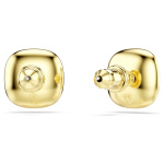 Una Angelic stud earrings Cushion cut, White, 18K gold finish
