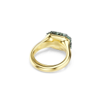Sublima cocktail ring, Octagon cut, Green, Gold-tone plated