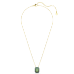 Sublima pendant, Octagon cut, Green, 18K gold finish