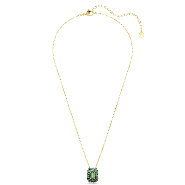 Sublima pendant, Octagon cut, Green, 18K gold finish