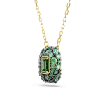 Sublima pendant, Octagon cut, Green, 18K gold finish