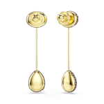 Sublima drop earrings, Pear cut, Red, 18K gold finish