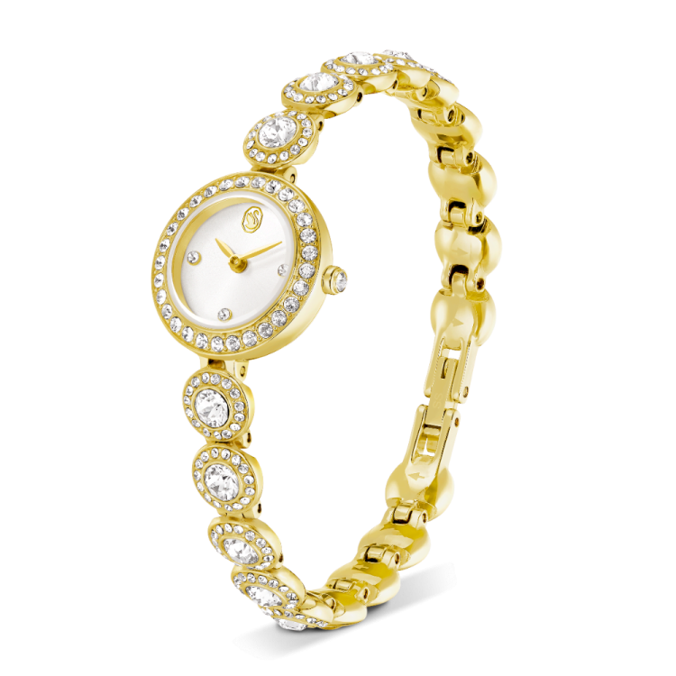 Una Angelic watch, Crystal bracelet, Gold tone, Gold-tone finish