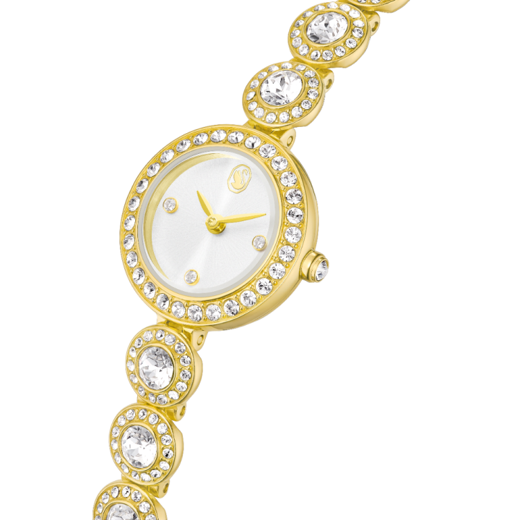 Una Angelic watch, Crystal bracelet, Gold tone, Gold-tone finish