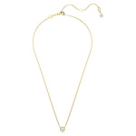 Imber pendant Round cut, White, Gold-tone plated