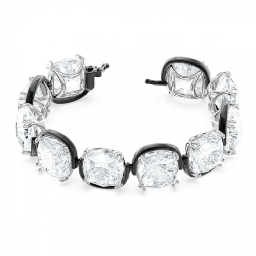 Harmonia bracelet, Cushion cut crystals, White