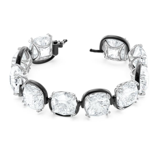 Harmonia bracelet, Cushion cut crystals, White