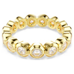 Imber ring Round cut, White, Gold-tone plated