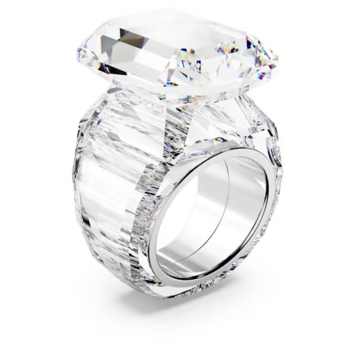 Lucent cocktail ring Octagon cut, White
