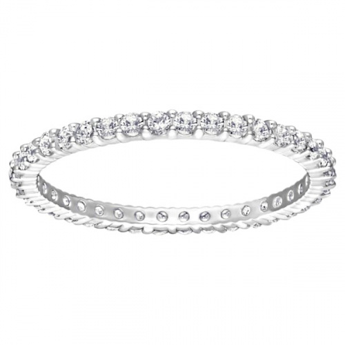 Vittore ring, White, Rhodium plated