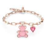 Teddy bracelet, Pink, Rose gold-tone plated