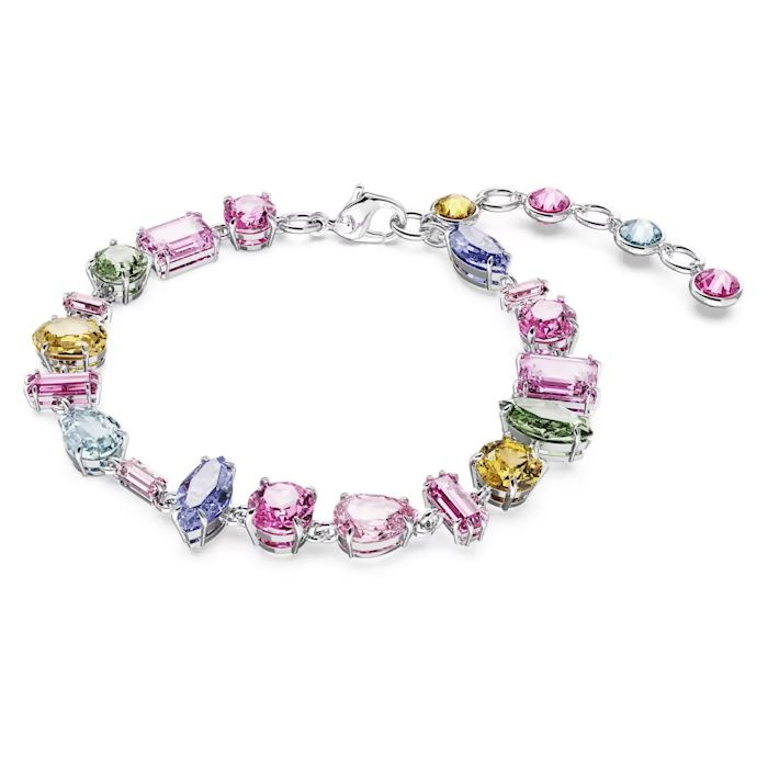 Gema bracelet, Multicoloured, Rhodium plated