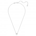 Stilla pendant Round cut, White, Rhodium plated