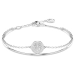 Sublima bangle White, Rhodium plated